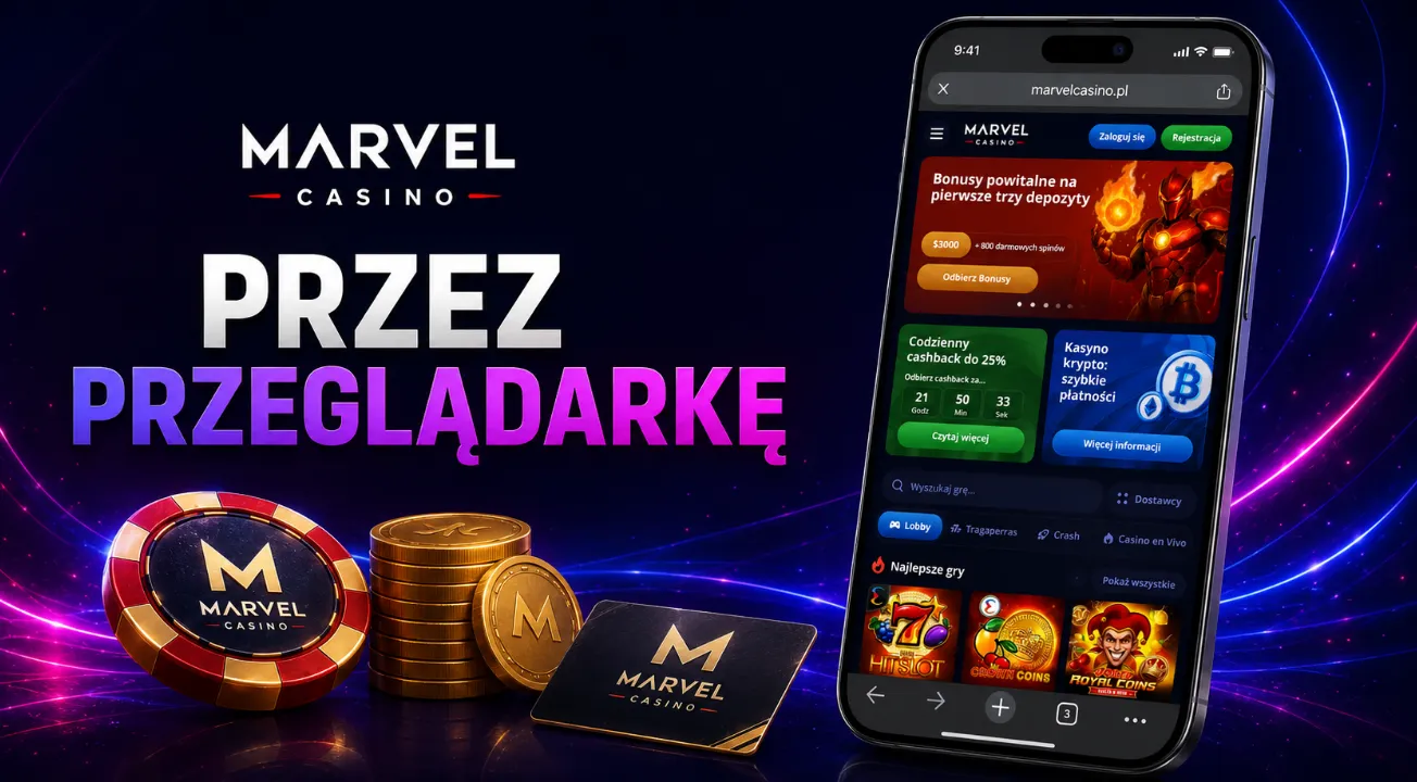 Marvel Casino mobile przez przeglądarkę